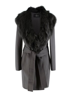 J. Mendel Fur-Trimmed Wool/Cashmere Coat