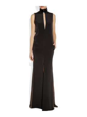 Emilio Pucci Black Silk blend High Neck Beaded Gown