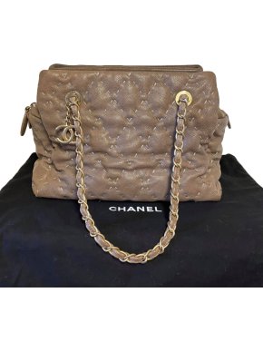 Chanel Beige Caviar Calfskin Diamond Stitch Shoulder Bag