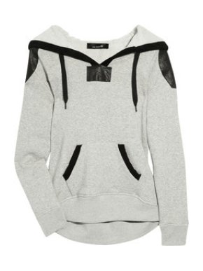 Isabel Marant Seth Leather-trimmed Hoodie