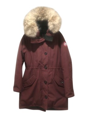 Canada Goose Rosclair Burgundy Fur Trim Coat