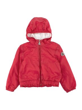 Moncler Dark Pink Hooded Kids Jacket