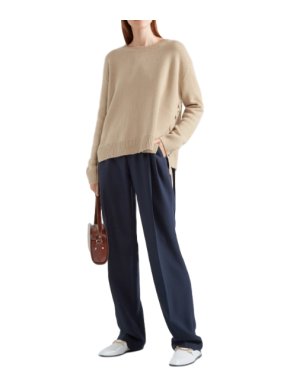 Vince Beige Lace-up cashmere sweater