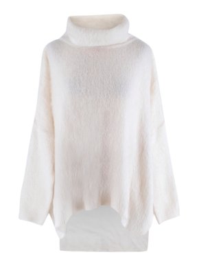 Tom Ford Ivory Mohair Blend Roll Neck Knit Sweater