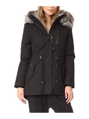 Mackage Black Chara Fox Fur Trimmed Parka