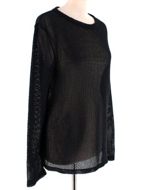 Tom Ford Black Fishnet Long Sleeve Sweater