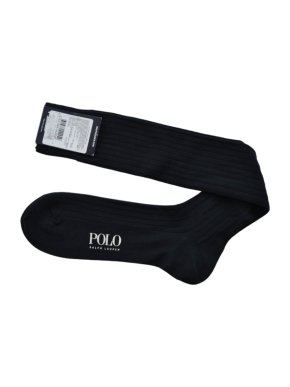 Polo Ralph Lauren Black Ribbed Knit Socks