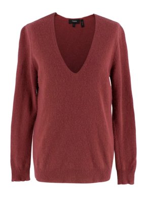 Theory Cashmere Antique Rose V-Neck Sweater