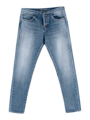 Saint Laurent Blue Distressed Denim Jeans