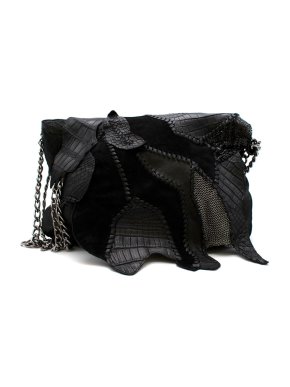 Balmain Crocodile Black Patchwork Bag
