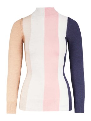 Paper London Dolly striped wool turtleneck jumper