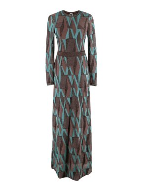 M Missoni Multi-coloured Metallic Crochet-knit Maxi Dress