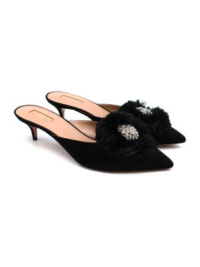 Aquazzura Crystal Lotus 45 Mules