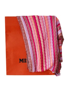 Missoni Pink Zig Zag Knit Scarf