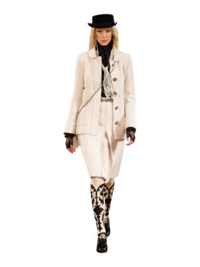 Chanel Ecru Runway Paris/Dallas Tweed Tailored Jacket