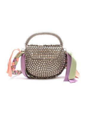Mae Cassidy Silver Studded Malini Dream Crossbody Bag