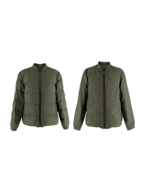 Lululemon Green Reversible Bomber Style Down Jacket