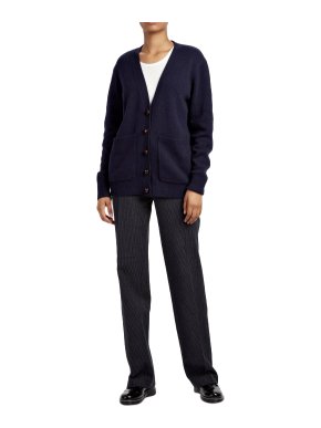 Joseph Navy Soft Wool Boyfriend Cardigan