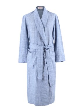 Emma Willis Blue Plaid Mens Robe