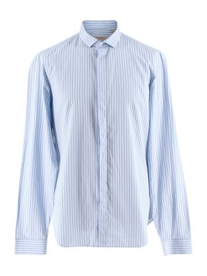 Burberry Blue Striped Cotton Shirt