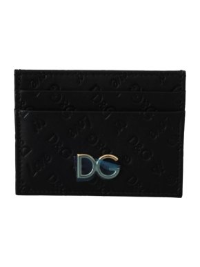 Dolce & Gabbana Men's Black Monogram Card Holder