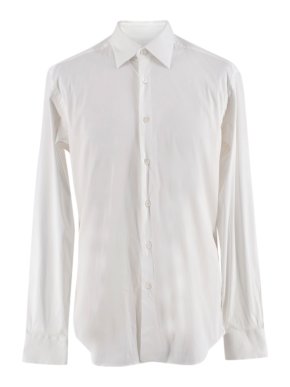 Prada White Textured Cotton blend Shirt