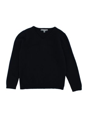Bonpoint Navy V Neck Cashmere Sweater