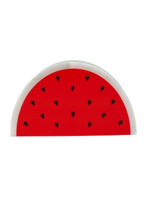 Charlotte Olympia Red & Green Plexi Watermelon Clutch
