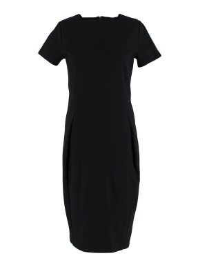 Iris & Ink Crepe Fitted Black Dress