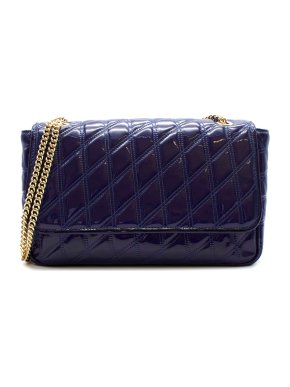 Brooks Brothers Quilted Patent Leather Cross-Body Bag