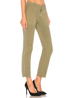 Nilli Lotan Army Green Jenna Ankle Crop Pants
