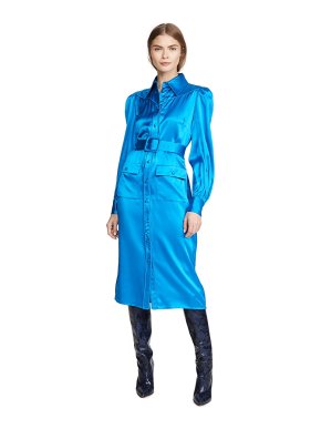 Divine Heritage Crepe Back Satin Shirt Dress