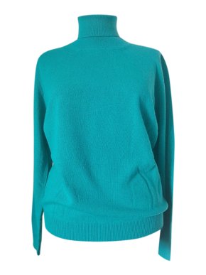 Max Mara Turquoise Roll Neck Jumper