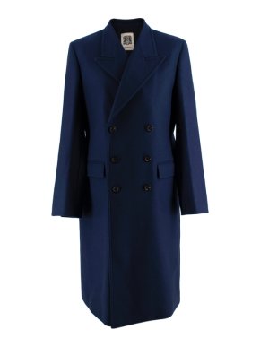 Connolly Double-breasted peak-lapel wool-blend coat