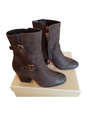 Michael Michael Kors Brown Leather Ankle Boots