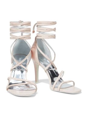 Zimmermann pastel pink snake print sandals