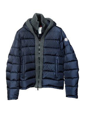 Moncler Navy Down Canut Jacket