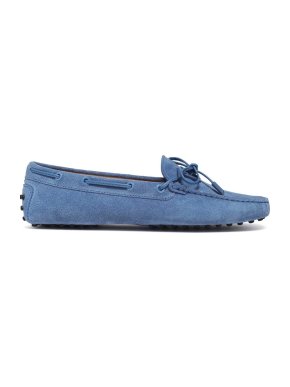 Tod's Blue Suede Driving Loafers