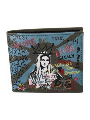 Dolce & Gabbana Mens Madonna Graffiti Print Wallet