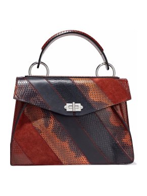 Proenza Schouler Hava paneled ayers, suede and leather shoulder bag