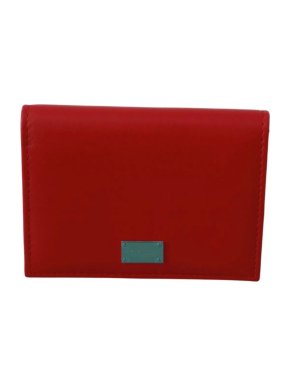 Dolce & Gabbana Red Leather Bi-Fold Wallet