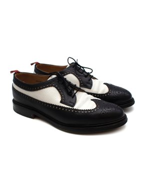 Brooks Brothers Black & White Leather Brogues