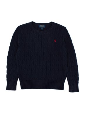 Polo Ralph Lauren Navy Cotton Cable Knit Sweater 1