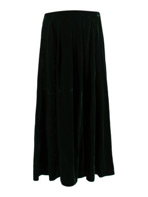 Bruce Oldfield Green Velvet Maxi Skirt