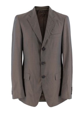Prada Taupe Cotton Single Breasted Blazer