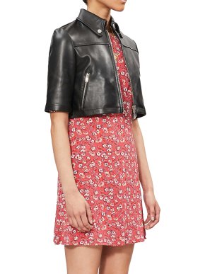Max & Moi Soft Lambskin Cropped Jacket
