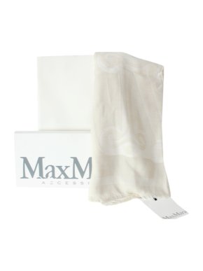 Max Mara Ivory Wool & Silk Shawl