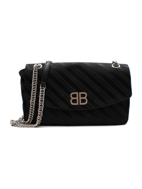 Balenciaga Black BB Round Small Shoulder Bag - New Season