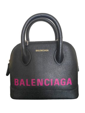 Balenciaga Black & Pink Ville Top Handle Bag