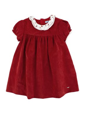 Mayoral Childrens Red Corduroy Dress